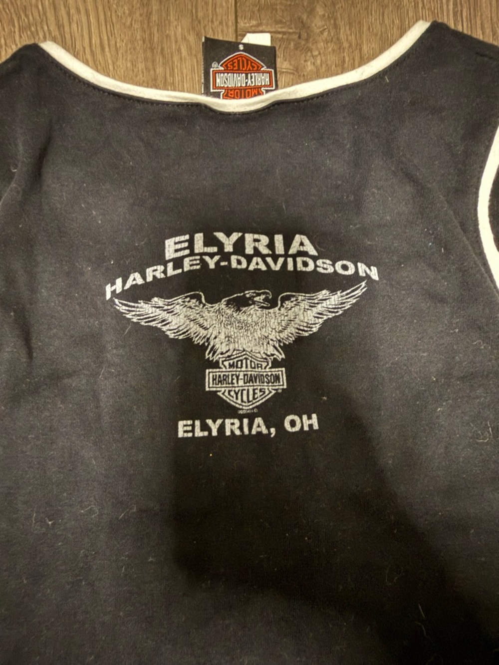 Harley-Davidson Black Tank with White Trim and Logo - Picture 6 of 6